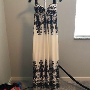 strapless maxi dress